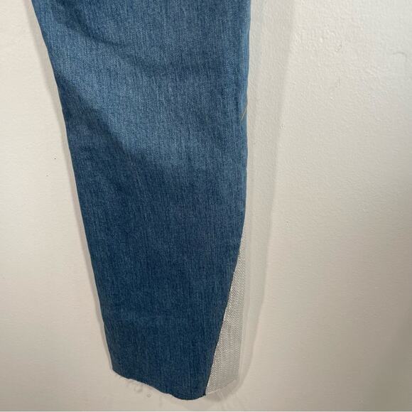 NWT Rachel Roy Silver Sequin Embellished Straight Leg Ankle Denim Jeans 29 - Picture 13 of 14